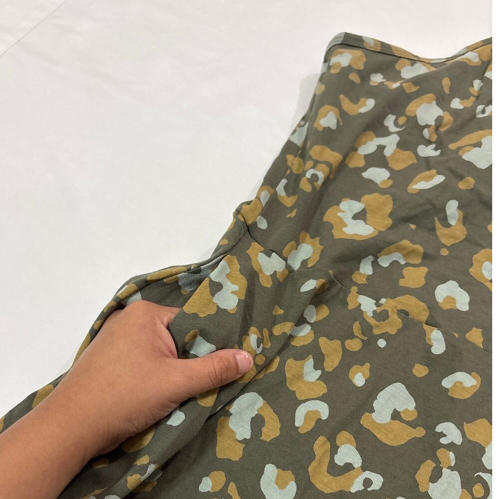 Pact Women XL Organic Cotton Fit & Flare Midi Dress Camo Pockets Casual Everyday - Picture 5 of 9